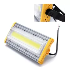 Hilofote Refledor Projetor Led Liner 50w Real 6000k Cor Da Carcaça Amarelo Cor Da Luz Branco-frio 110v/220v