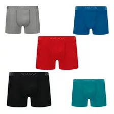 5 Cuecas Boxer S/ Costura Atacado+3 Pares De Meias Selene 