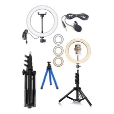 Kit Youtuber Tripé Acessorios Para Filmagem Ring Light