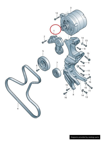 Accesorio Tensor Correa Vw Touareg  3.2 3.6 Fsi 2004-2018@ Foto 5