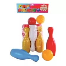 60 Kit Jogo De Boliche Infantil Com 8 Peças - Colorido