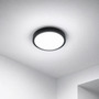 Plafon Led Preto 18w Sobrepor Redondo 3000k 4000k 6500k Teto 127/220v Branco Frio 6500k