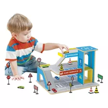 Garagem De Madeira Com Carrinhos 3 Andar Brinquedo Infantil