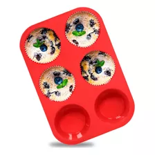 Molde De Silicona Para 6 Muffins