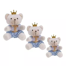 Trio De Urso Príncipe Azul Para Nicho De Quarto Do Bebê 3pçs