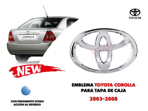 Emblema Toyota Corolla Para Tapa De Caja  2003-2008 Foto 2