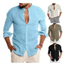 Camisa De Manga Larga Con Cuello Alto Y Cuello En V