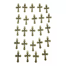 200 Mini Crucifixos 1,9 Cm P/montagem Dezeninhas E Pulseiras