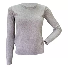 Blusa Tricot Suéter Feminino Inverno Gola Redonda Básico