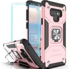 Funda Rosa Para Galaxy Note 9 Con Protector De Pantalla