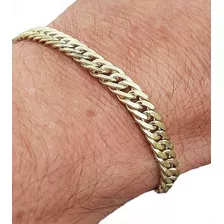 Pulseira Groumet Elo Duplo Em Ouro 18k 8.0gr 21cm Masculina