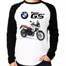 Camiseta Raglan Moto Bmw F 650 Gs Longa