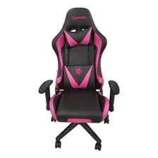 Silla Gamer Pro Reclinable 180 Reposapies Rosa Spacezat