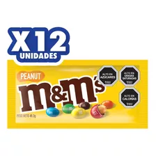 M&m Chocolate Con Leche Y Maní 49g X 12un.