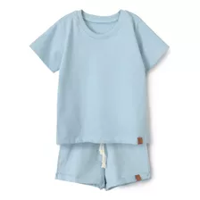 Conjunto Infantil Verão 100% Algodão Premium Azul