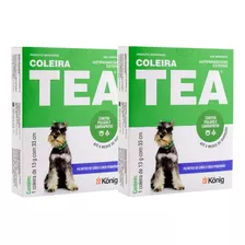 Combo 2x Coleira Tea Konig Cães Pequeno Porte - 13g