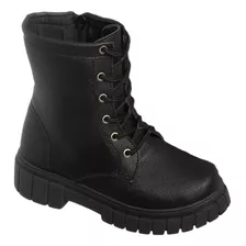 Bota Coturno Infantil Feminino Cano Curto Tratorado Kidstep