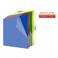 Laminas De Acrílico De Color 3mm (1.22 X 1.22)