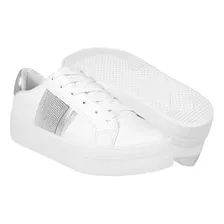 Tenis Casuales Dama Stylo 9350 Simipiel Blanco