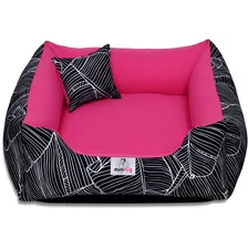 Cama Caminha Pet Para Cachorro E Gato - Tamanho M 60x60 Cor Folha Pink