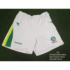 Calção Futebol Palmeiras Diadora 2003 Pirelli Branco 