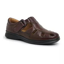 Sandália Masculina Em Couro Comfort Shoes - Ref. 8009