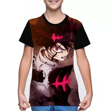 Camiseta/camisa Infantil Sublimação Black Clover Asta