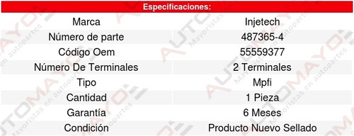 Inyector Combustible Mpfi Aveo5 4cil 1.6l 09 Al 11 8141821 Foto 2