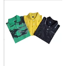 Pacote Com 3 Camisa Polo Infantil Juvenil Masculina Top