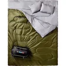 Saco De Dormir Doble Para Mochilero Camping O Senderismo.