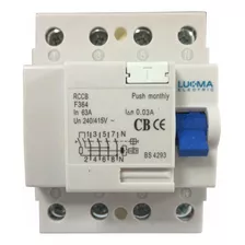 Interruptor Corrente De Fuga Dr F364-63 Tetra 30ma 63a Lukma