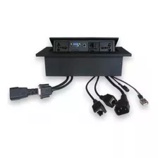 Caja Para Mesa Brobotix Hdmi Svga Usb 2.0 Rj-45 Plata 55 /v Color Negro