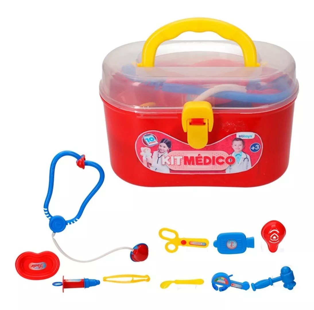 Kit Médico Infantil Dr Brinquedo Criança Menino E Menina