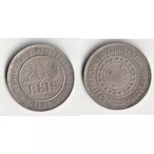 Brasil República - 200 Réis 1889, Sob/fc! Linda! 