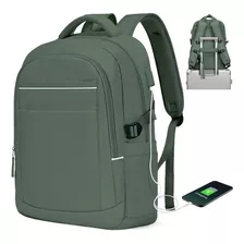 Mochila De Viaje Para Portátil Con Puerto De Carga Usb, Para Hombres Y Mujeres, Con Capacidad Para Portátiles De Hasta 15,6 Pulgadas