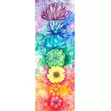 Tapete Yoga Aveludado Gili 7 Chakras Aquarela 5mm