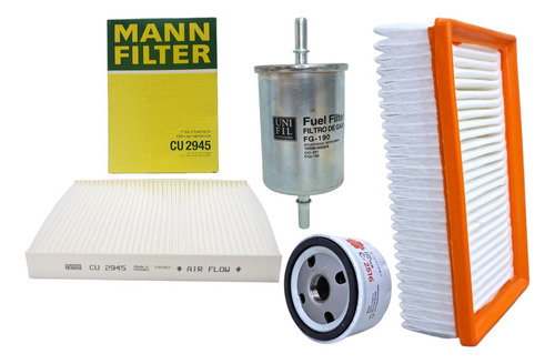 Kit De 4 Filtros Para Renault Kangoo 1.6 2015-2021 Eni 20w50 Foto 3