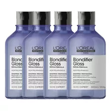 Kit 4 Shampoo Serie Expert Blondifier Gloss 300ml - L'oreal