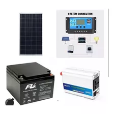 Kit Panel Bateria Controlador Cargador Planta Solar Inversor