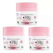 Kit 3 Desodorante Creme Tabu Romance Antitranspirante 55g