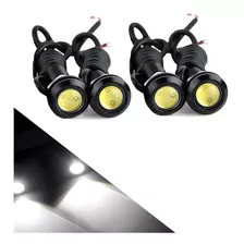 04 Led Luz Olho De Gato Eagle Eye Xenon Mini Milha 23mm 10w