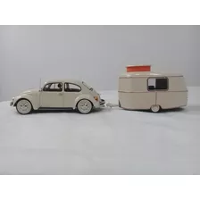 Pao Vw Volkswagen Beetle Con Trailer A Escala 1/43