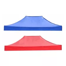 Lona Repuesto Toldo Techo Plegable 3x2m Blanco Azul Rojo