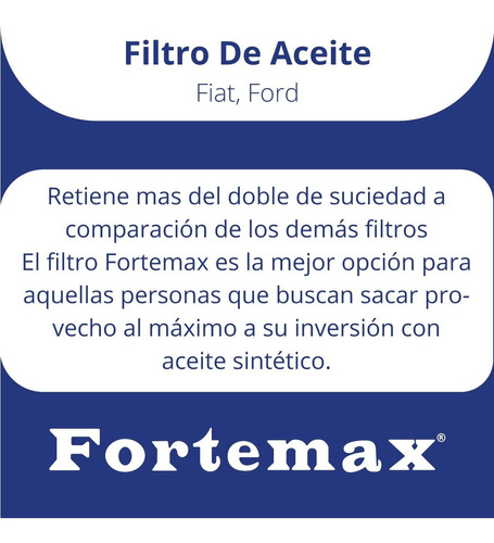 Filtro De Aceite Fortemax Fiat,ford  Foto 4