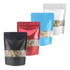 50 Bolsas Pouch Stand Ventana Up 500 Gramos Varios Colores 