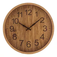 Relógio De Parede Wood 30,5x4cm Amadeirado
