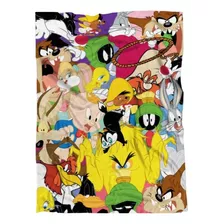 Manta Micropolar - 1.55 X 2 Metros - Looney Tunes Color Multicolor