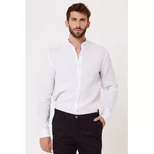 Camisa Hombre Daniel Hechter Cuello Mao 100% Lino Importado