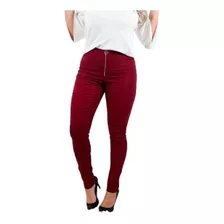 Calça Feminina Com Zíper Ótimo Caimento Várias Cores 