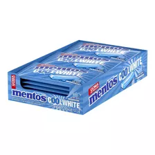 Chicle Mentos Cool White 3 Camadas Menta Fresca 15 Unid 127g